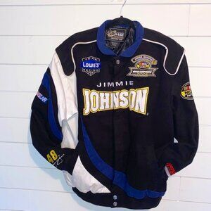 Vintage Jimmie Johnson 2006 Champion NASCAR Men's Jacket – Size Medium – Black